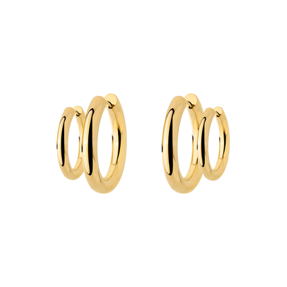 Chunky Lover Hoop Set Small Oro