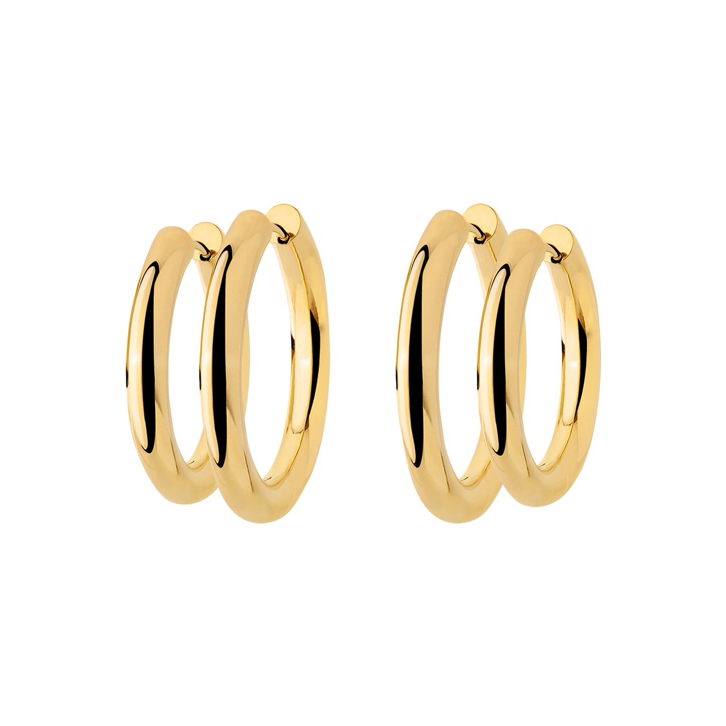 Chunky Lover Hoop Set Medium Oro