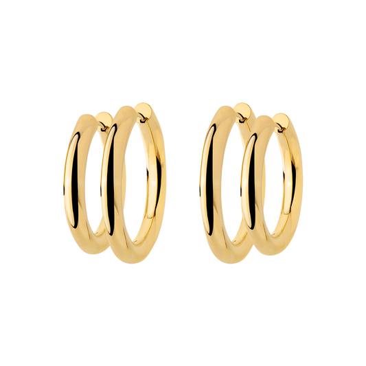 Chunky Lover Hoop Set Medium Oro