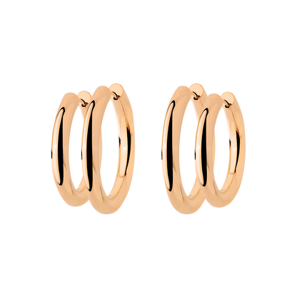 Chunky Lover Hoop Set Medium Oro Rosa