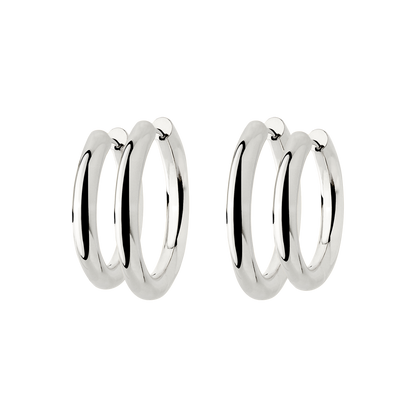 Chunky Lover Hoop Set Medium Argento