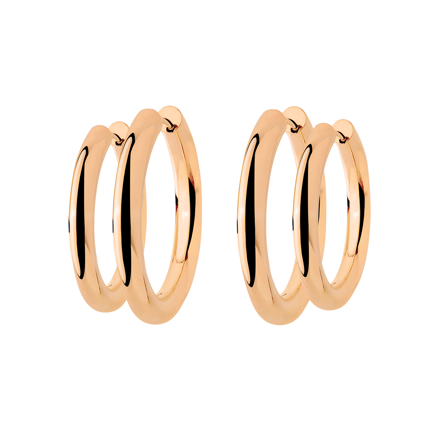 Chunky Lover Hoop Set Large Oro Rosa