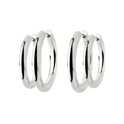 Chunky Lover Hoop Set Large Argento