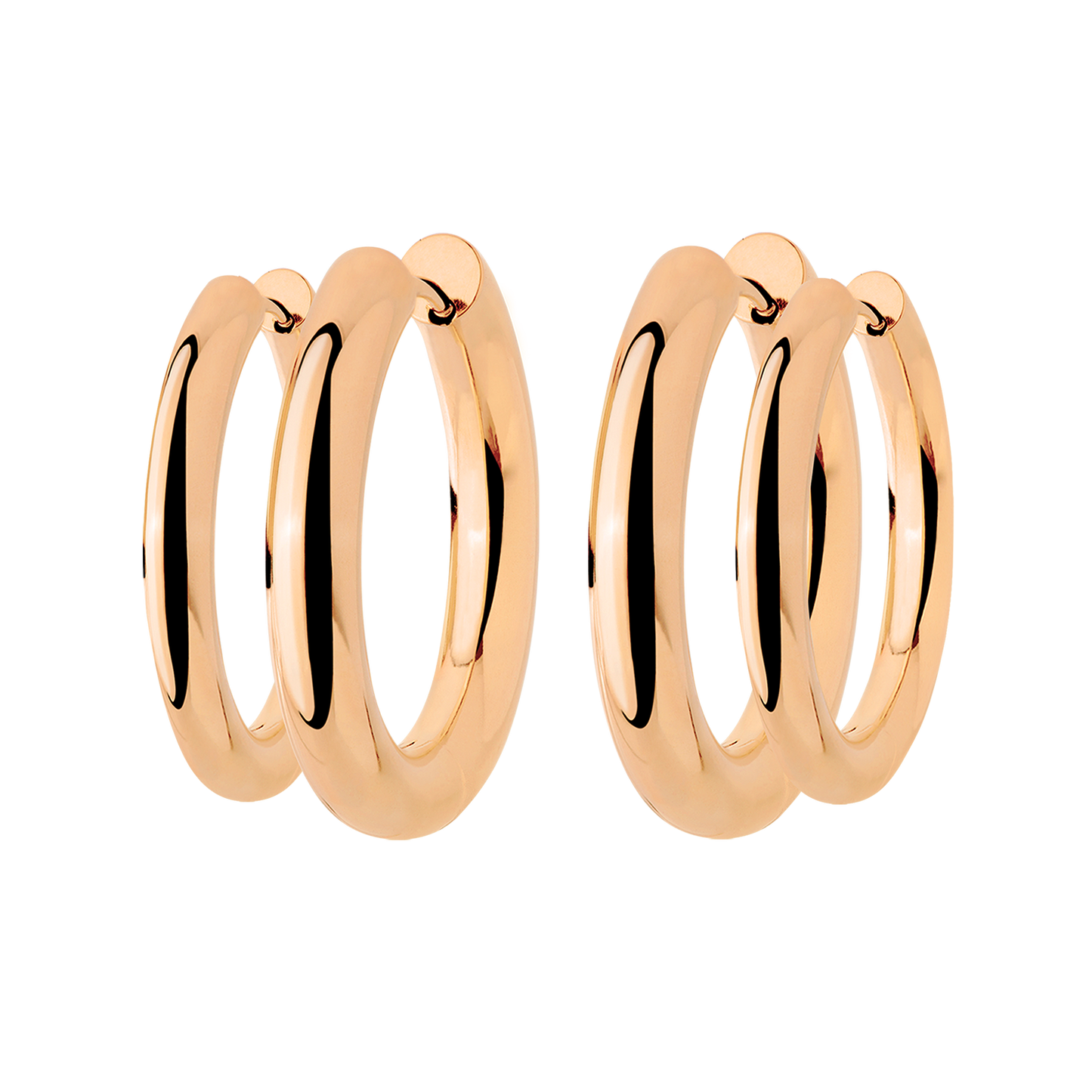 Chunky Lover Hoop Set Maxi Oro Rosa