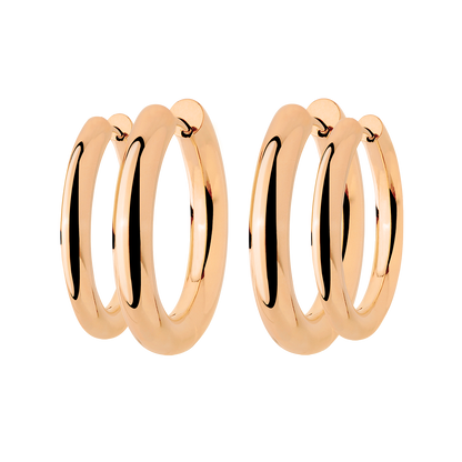 Chunky Lover Hoop Set Maxi Oro Rosa