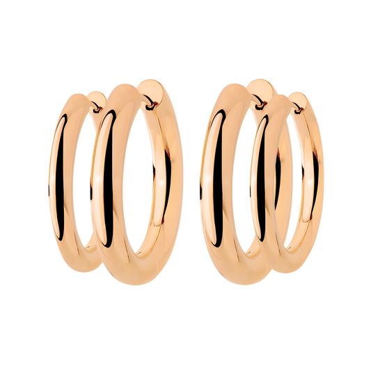 Chunky Lover Hoop Set Maxi Oro Rosa