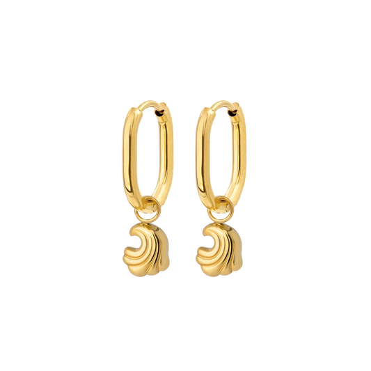Curvy Wave Oval Hoop Set Baby Oro