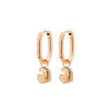 Curvy Wave Oval Hoop Set Baby Oro Rosa