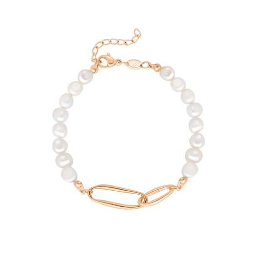 Fluidity Pearl Bracciale Oro Rosa