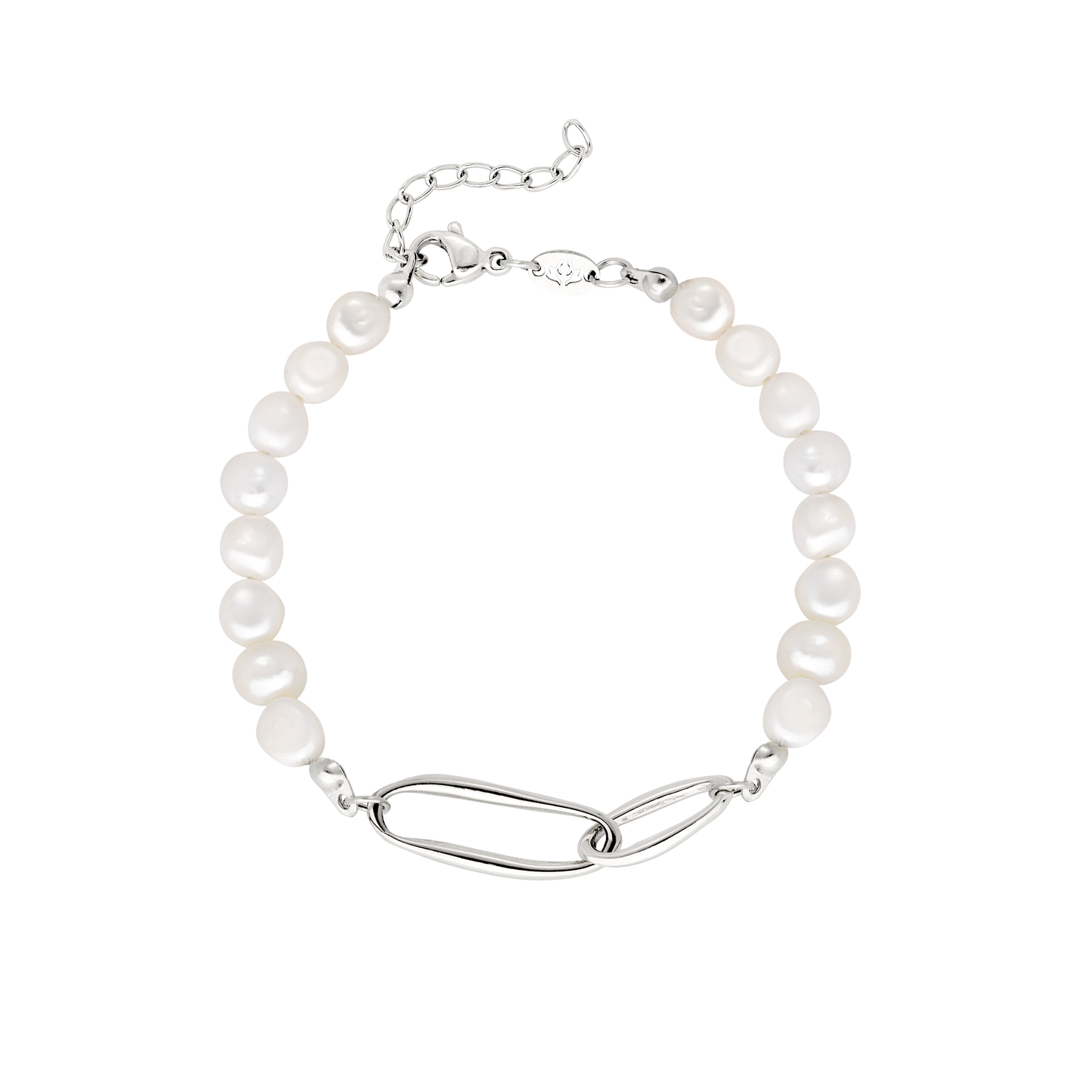 Fluidity Pearl Bracciale Argento