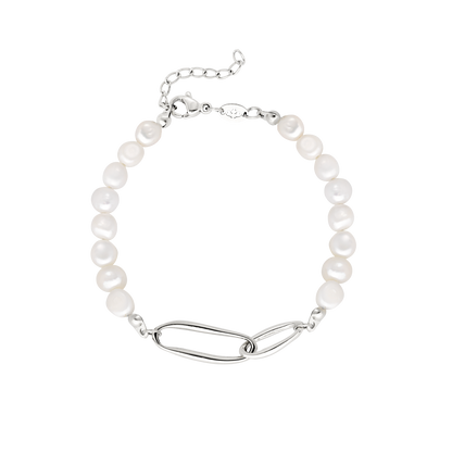 Fluidity Pearl Bracciale Argento
