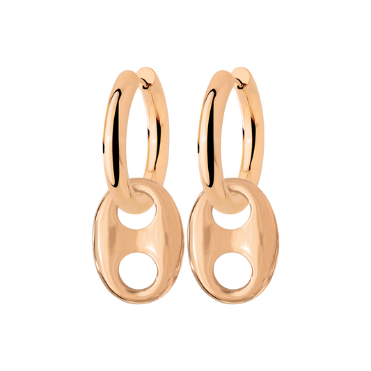 Chunky Gem Find Hoop Set Medium Oro Rosa