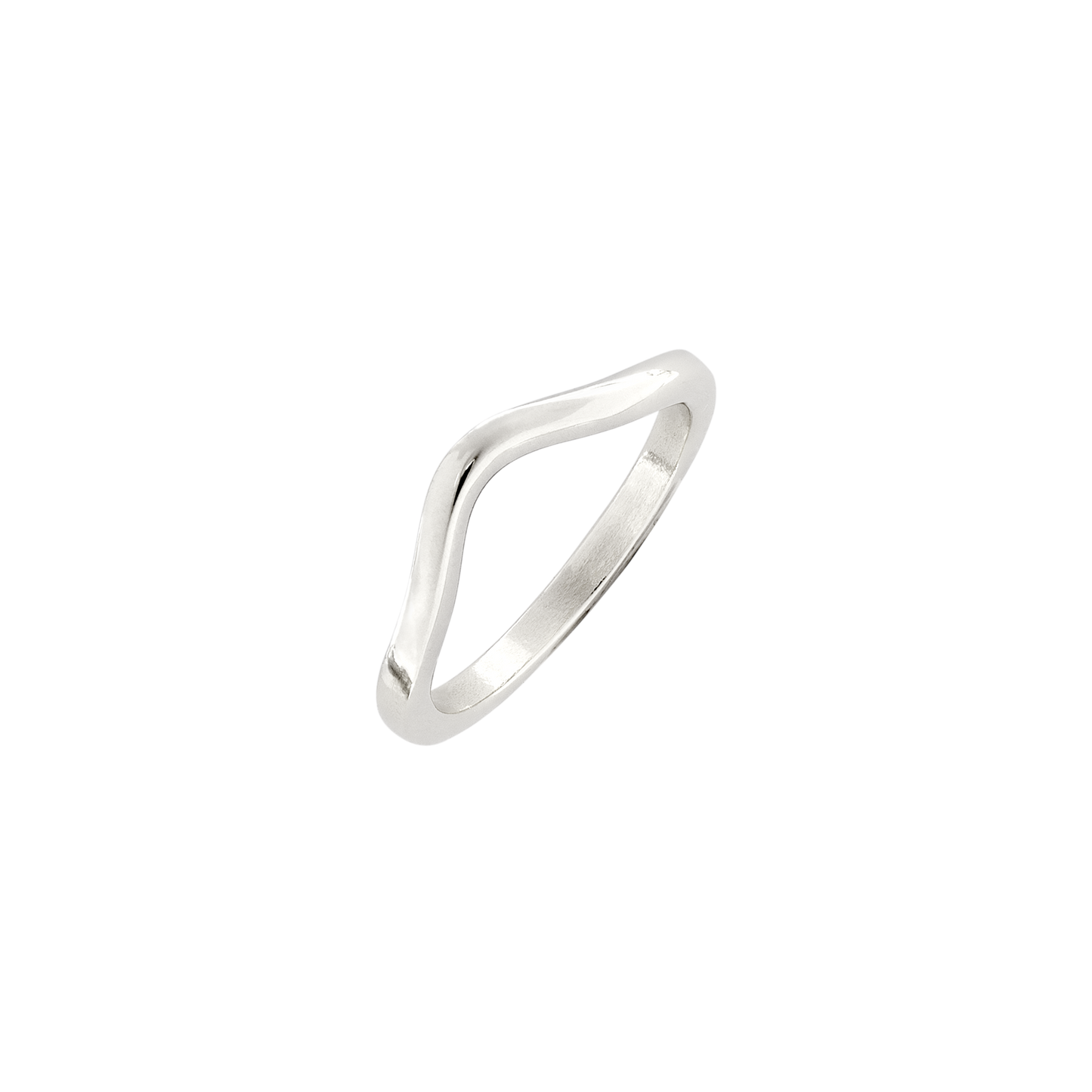 Gentle Curve Ring Argento