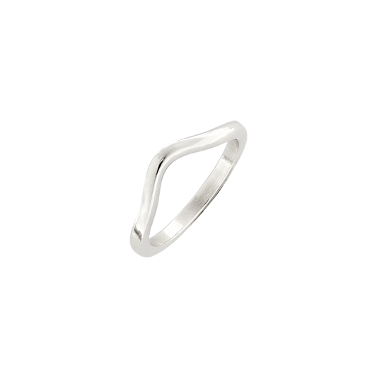 Gentle Curve Ring Argento