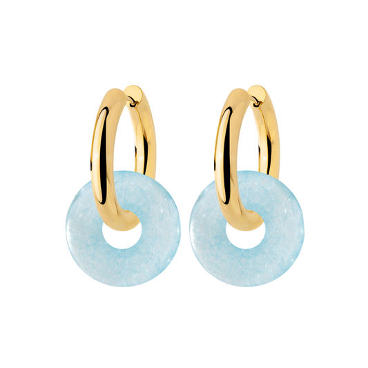 Chunky Into the Blue Donut Hoop Set Medium Oro