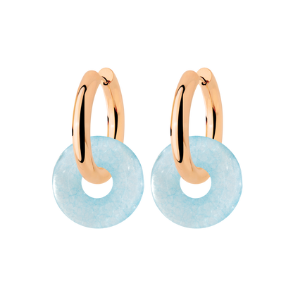 Chunky Into the Blue Donut Hoop Set Medium Roségold