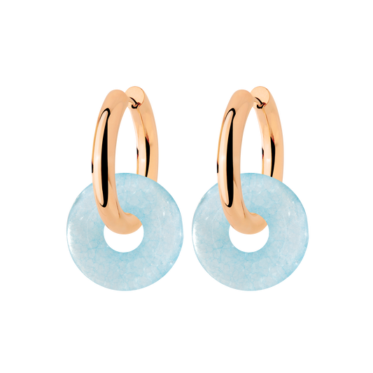 Chunky Into the Blue Donut Hoop Set Medium Roségold