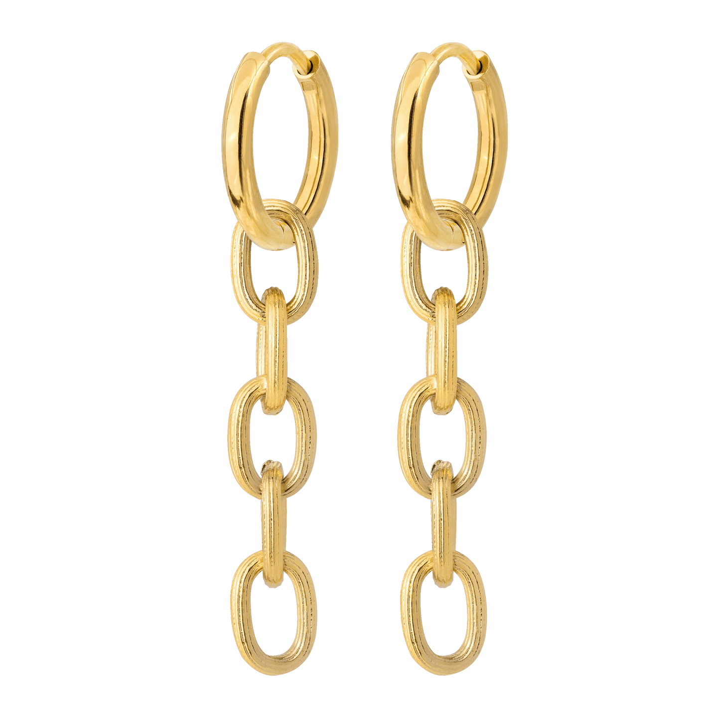 Long Link Hoop Set Small Oro