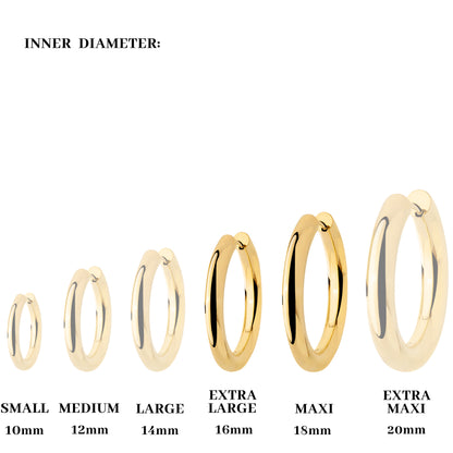 Chunky Lover Hoop Set Large Oro Rosa