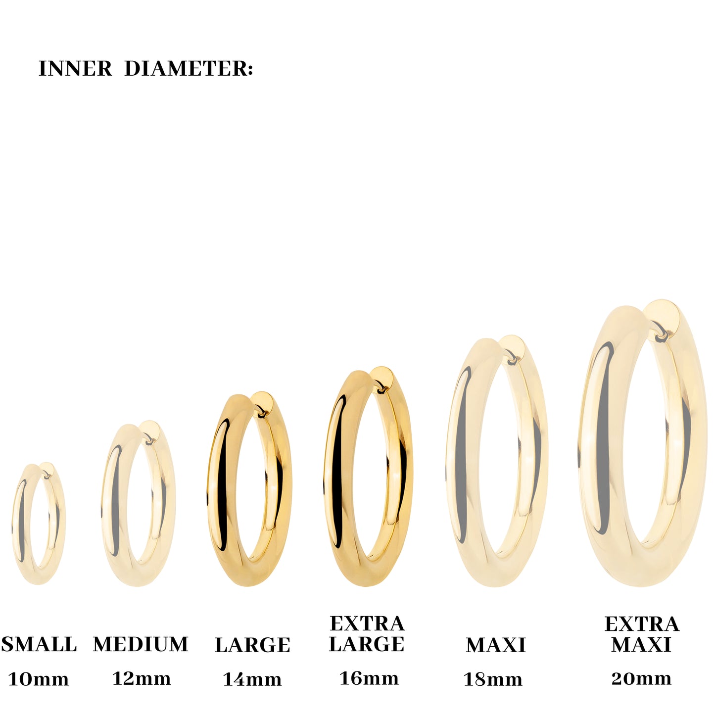 Chunky Lover Hoop Set Medium Oro