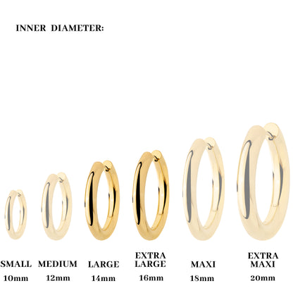 Chunky Lover Hoop Set Medium Oro