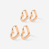 Phat Heart Hoop Bundle Oro Rosa