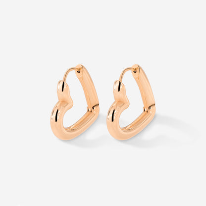 Phat Heart Hoops Large Oro Rosa