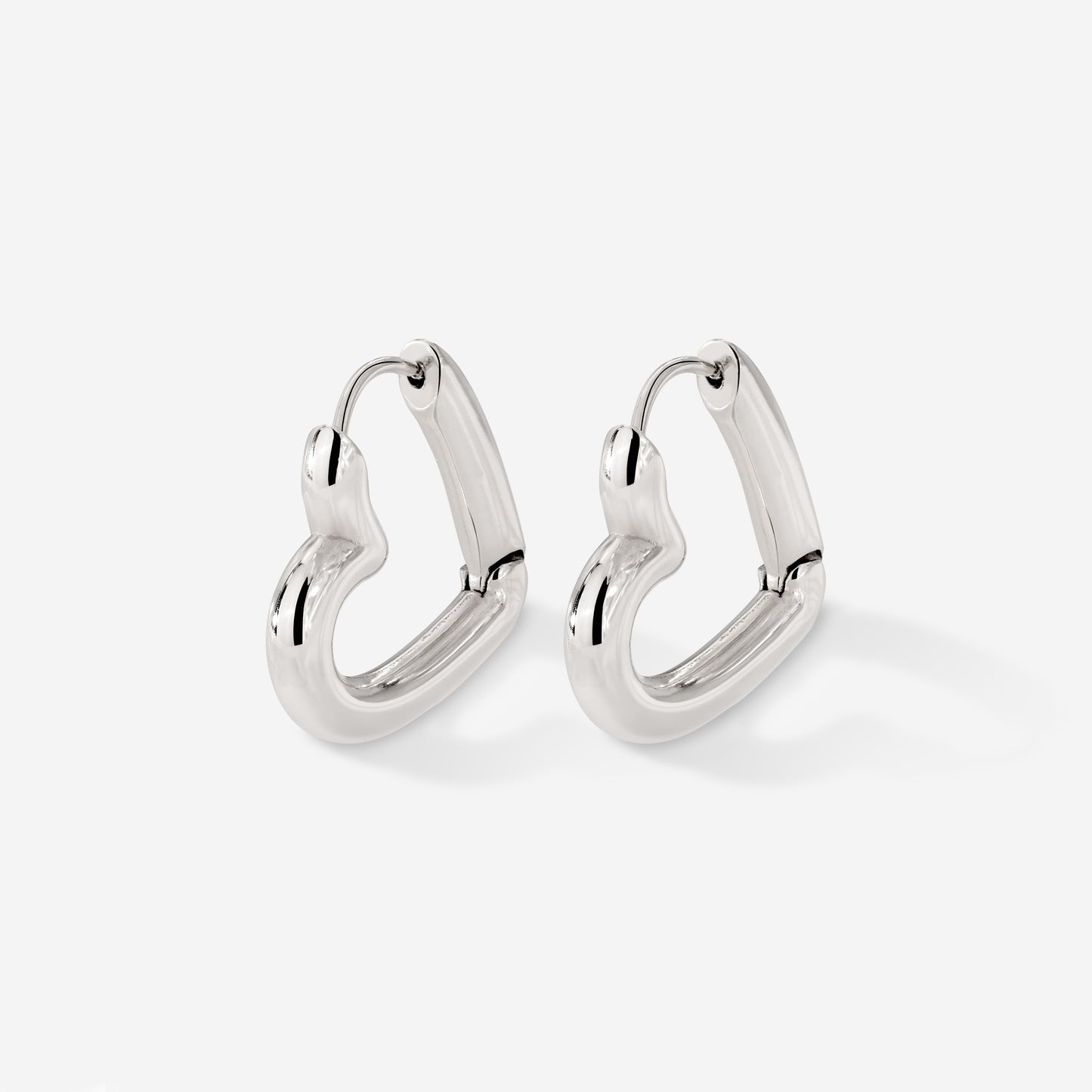 Phat Heart Hoops Large Argento