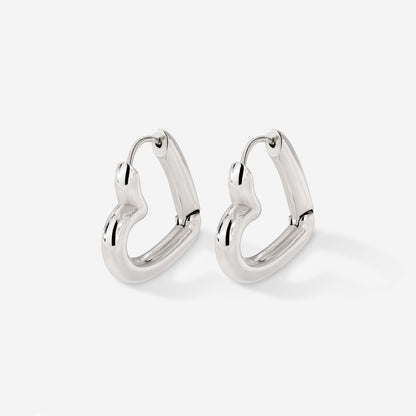 Phat Heart Hoops Large Argento