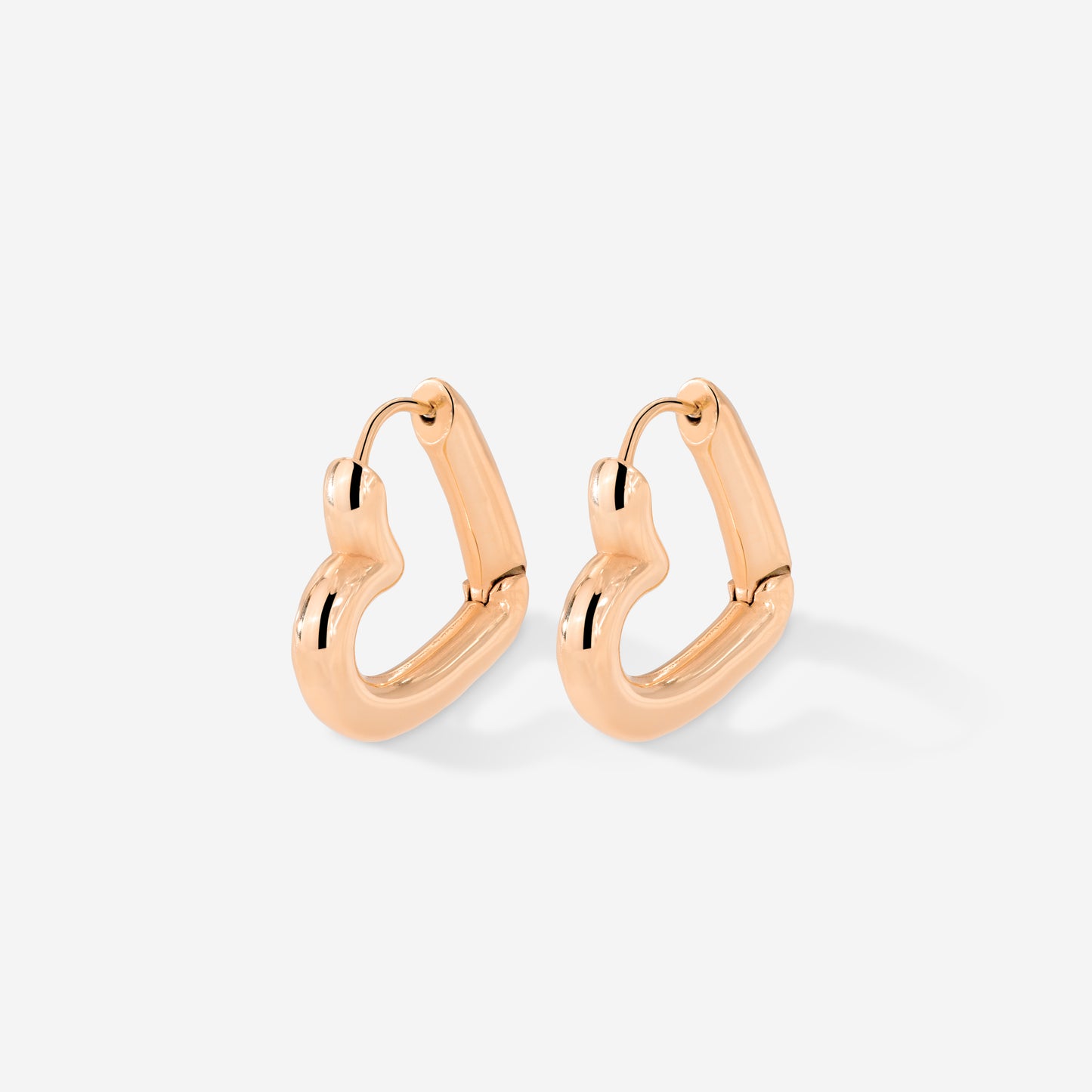 Phat Heart Hoops Small Oro Rosa