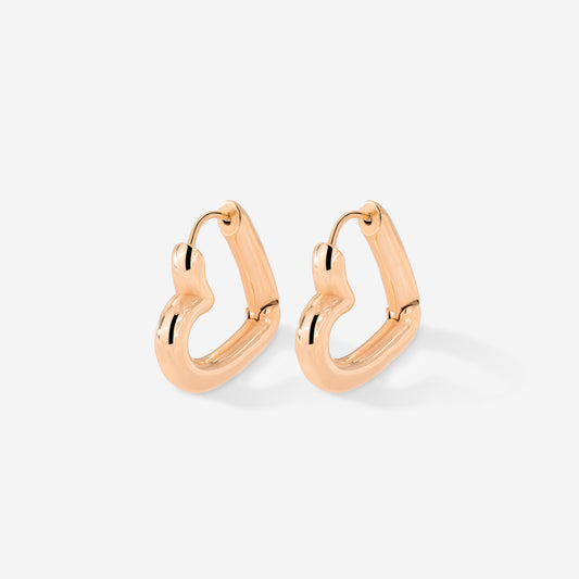 Phat Heart Hoops Small Oro Rosa