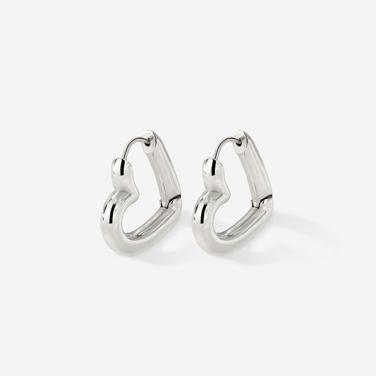 Phat Heart Hoops Small Argento