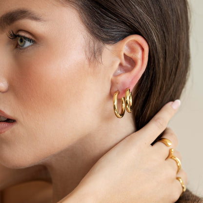 Chunky Lover Hoop Set Large Oro