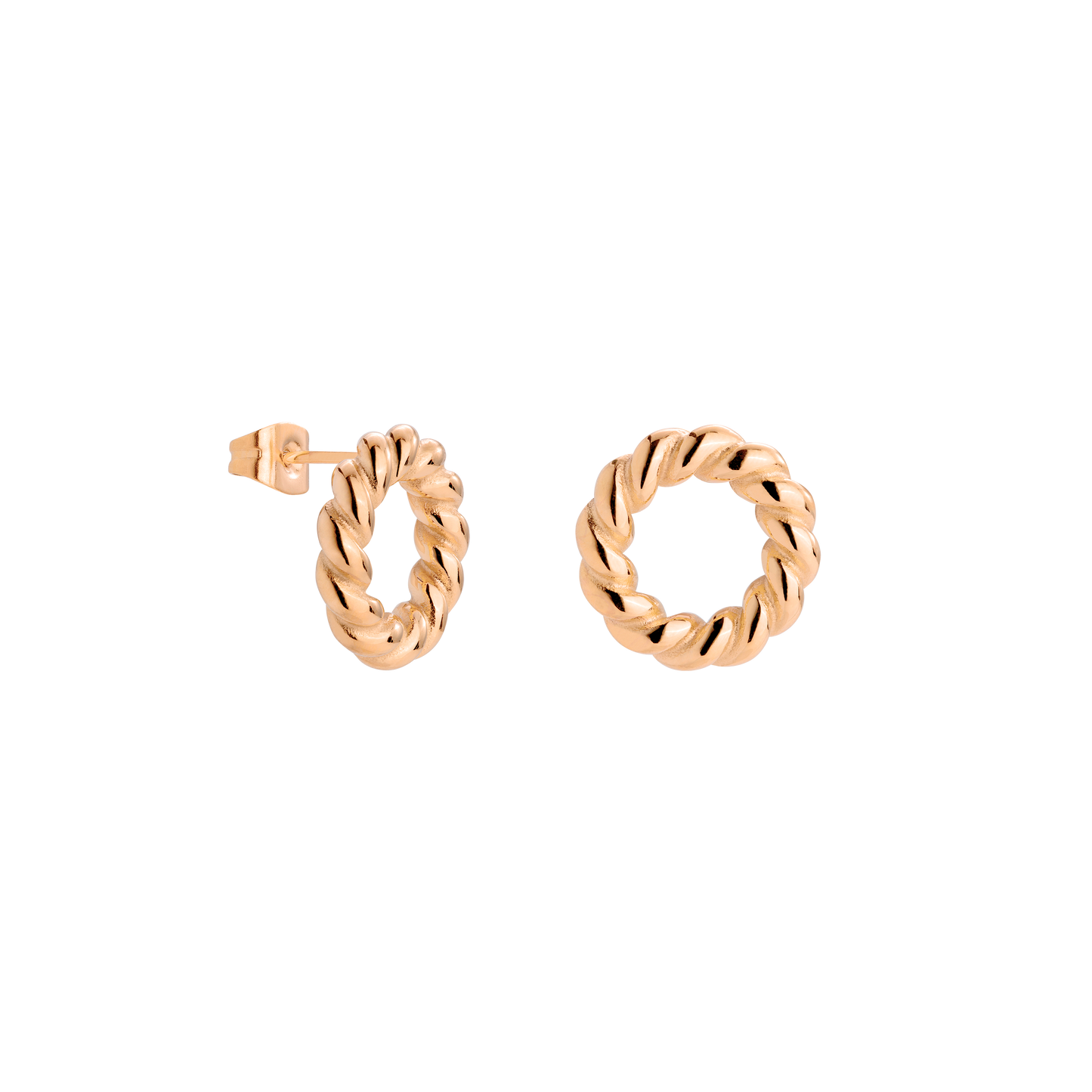 Twisted Donut Orecchini Oro Rosa