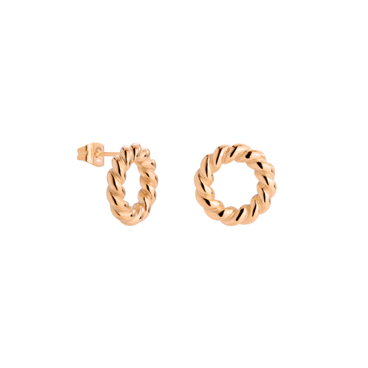 Twisted Donut Orecchini Oro Rosa