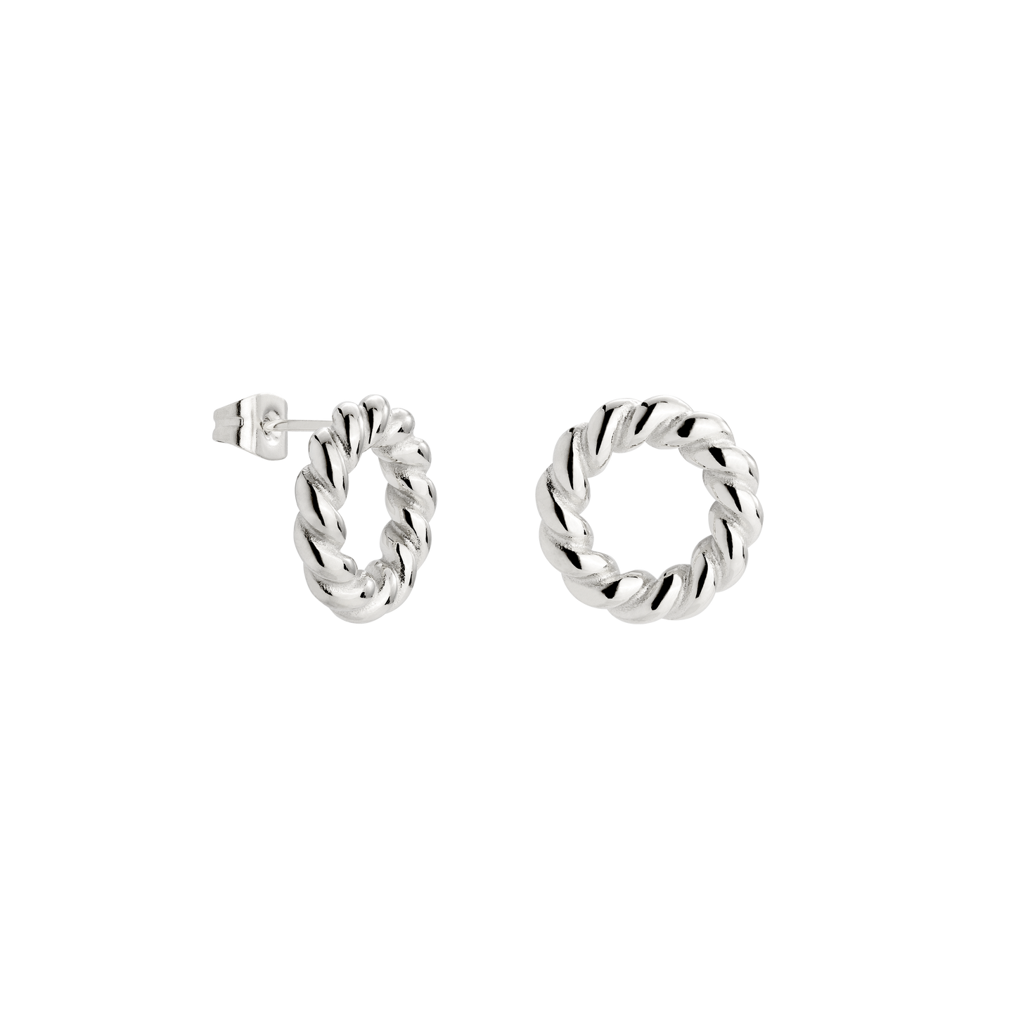 Twisted Donut Orecchini Argento