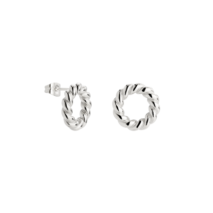 Twisted Donut Orecchini Argento