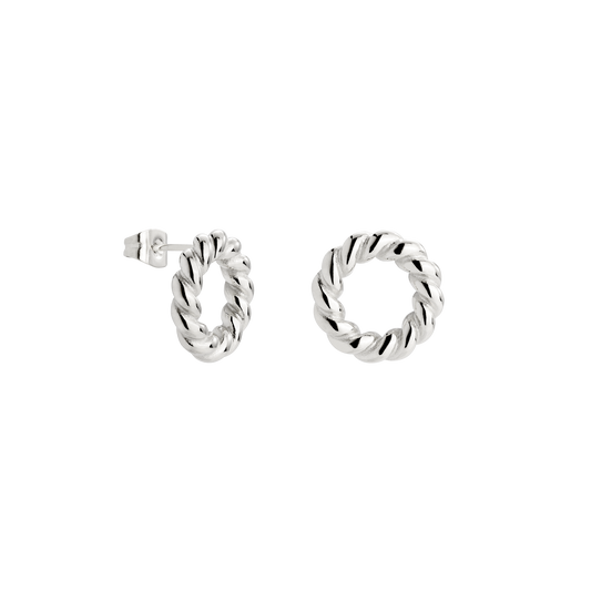 Twisted Donut Orecchini Argento