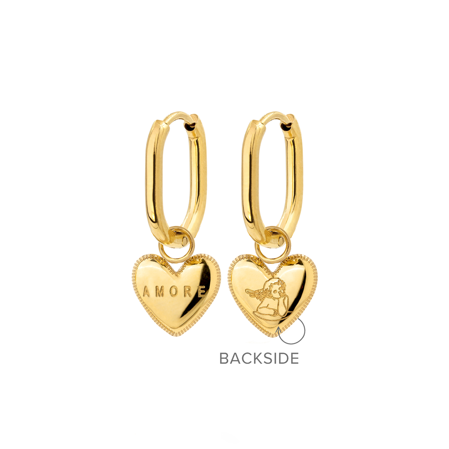 Amore Mio Oval Hoop Set Baby Oro