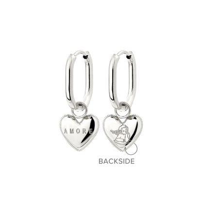 Amore Mio Oval Hoop Set Baby Argento