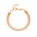 Bold Herringbone Bracciale Oro Rosa