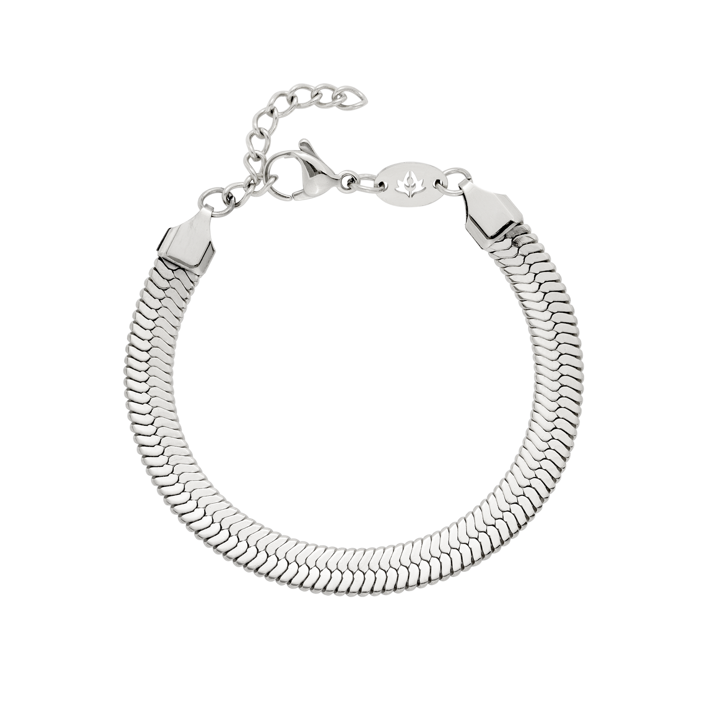 Bold Herringbone Bracialle Argento