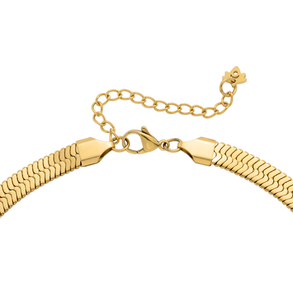 Bold Herringbone Collana Oro