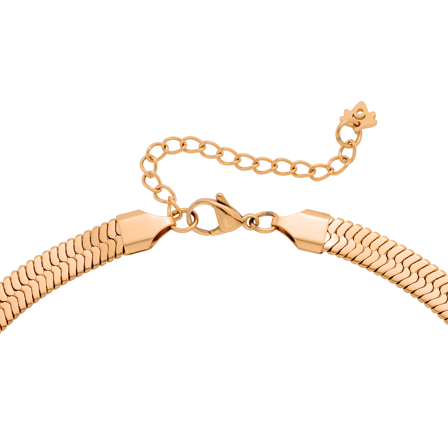 Bold Herringbone Collana Oro Rosa