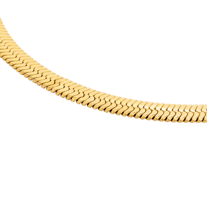 Bold Herringbone Collana Oro