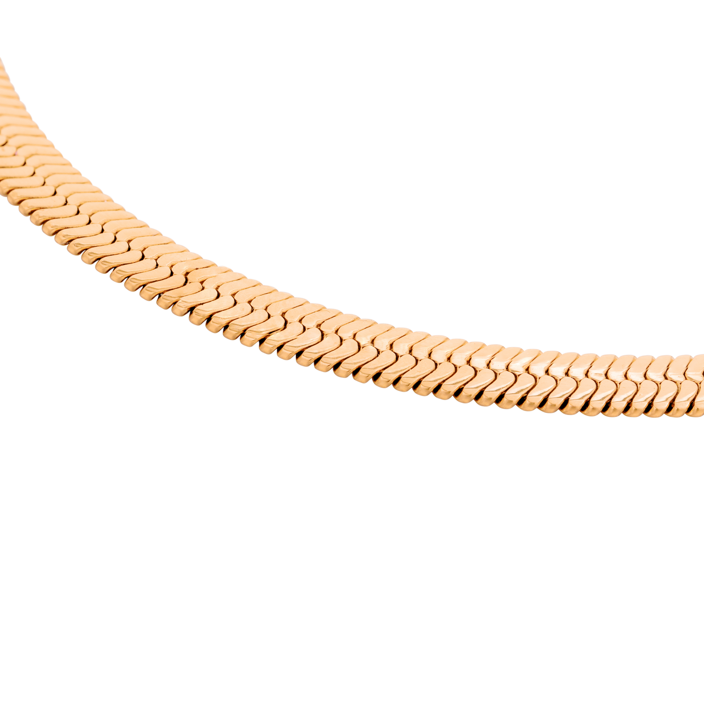 Bold Herringbone Collana Oro Rosa
