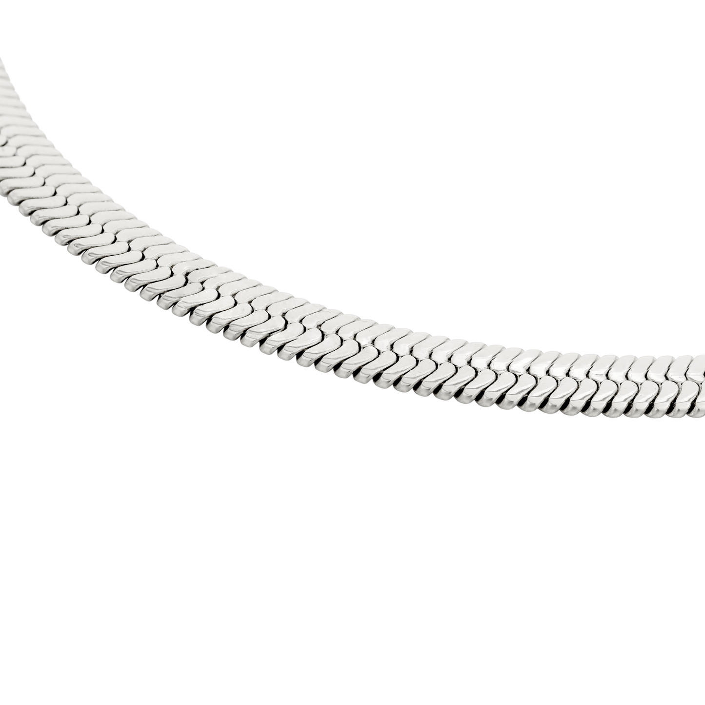 Bold Herringbone Collana Argento