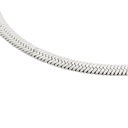 Bold Herringbone Collana Argento