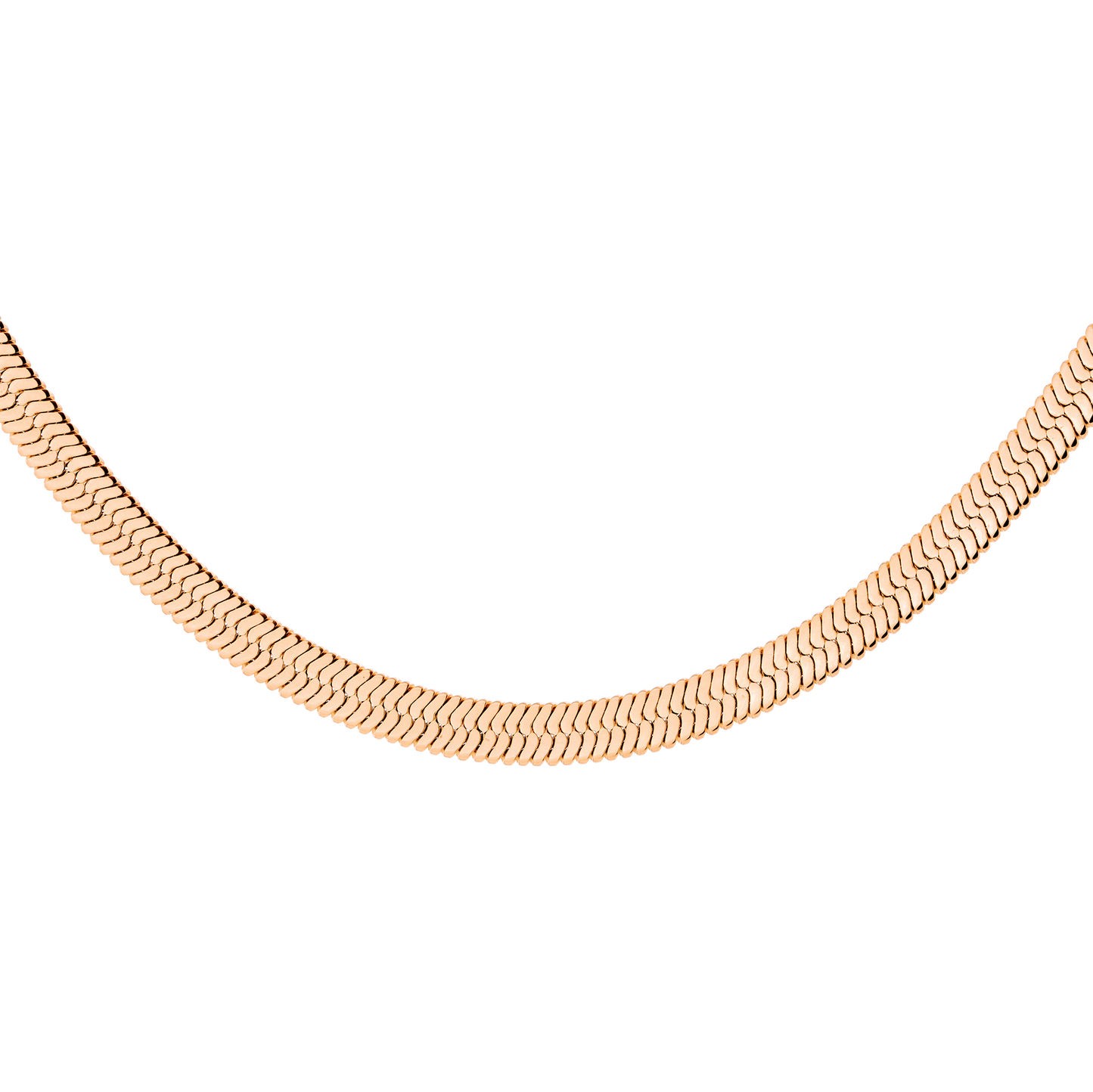 Bold Herringbone Collana Oro Rosa