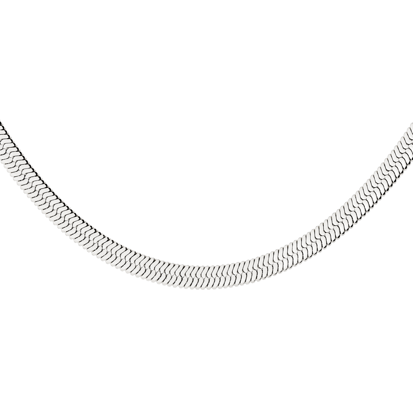 Bold Herringbone Collana Argento